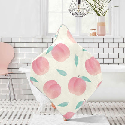 YETTASBIN Peach Baby Towel, Ultra Soft Absorbent Cotton Baby Hooded Bath Towel for Newborn Baby Boy Girl, Toddler, Infant Registry Gift - 30 x 30 Inch