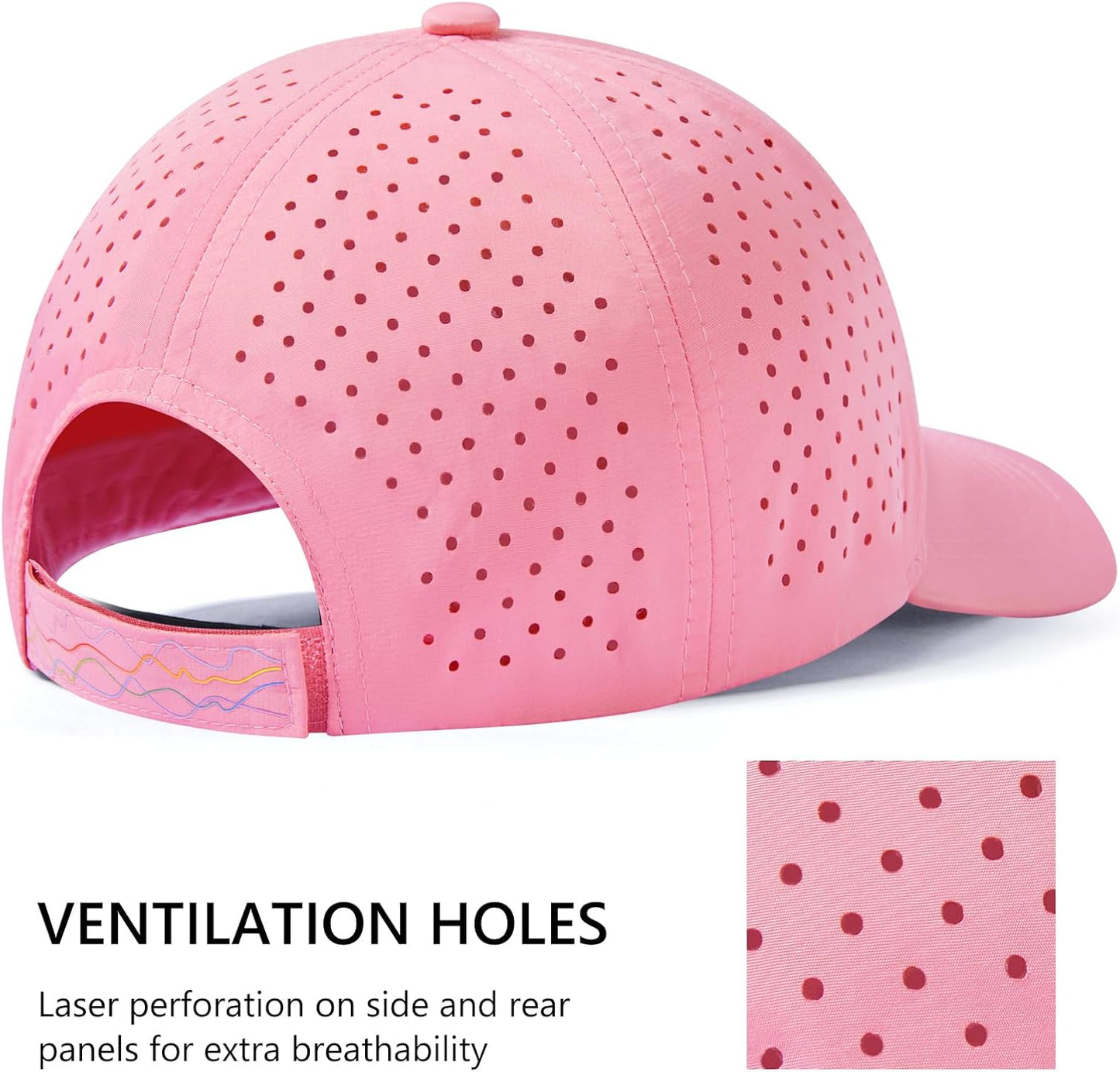 UPF 50+ Performance Water Resistant Baseball Cap Lightweight Breathable Hat Golf Running Boat Hiking for Men Women