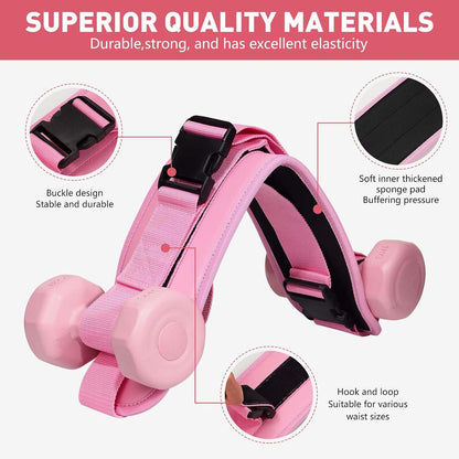 Hip Thrust Belt for Dumbbells & Barbells, Premium Leather Non-Slip Glute Bridge Pad for Booty & Lower Body Workouts, Adjustable Weight Belt for Women Home Gym Training