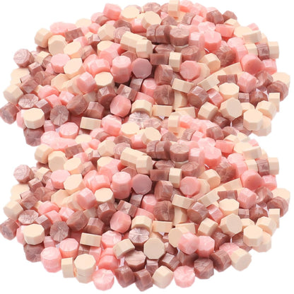 300Pcs Wax Seal Beads, Pink Mix Sealing Wax Beads for Wax Seal Stamp, Pearl Pink Wax Seal Beads Set with 3 Colors Rose Gold Wax Sealing Perfect for Gift Sealing, Letter Wax Sealing (Pink Mix)