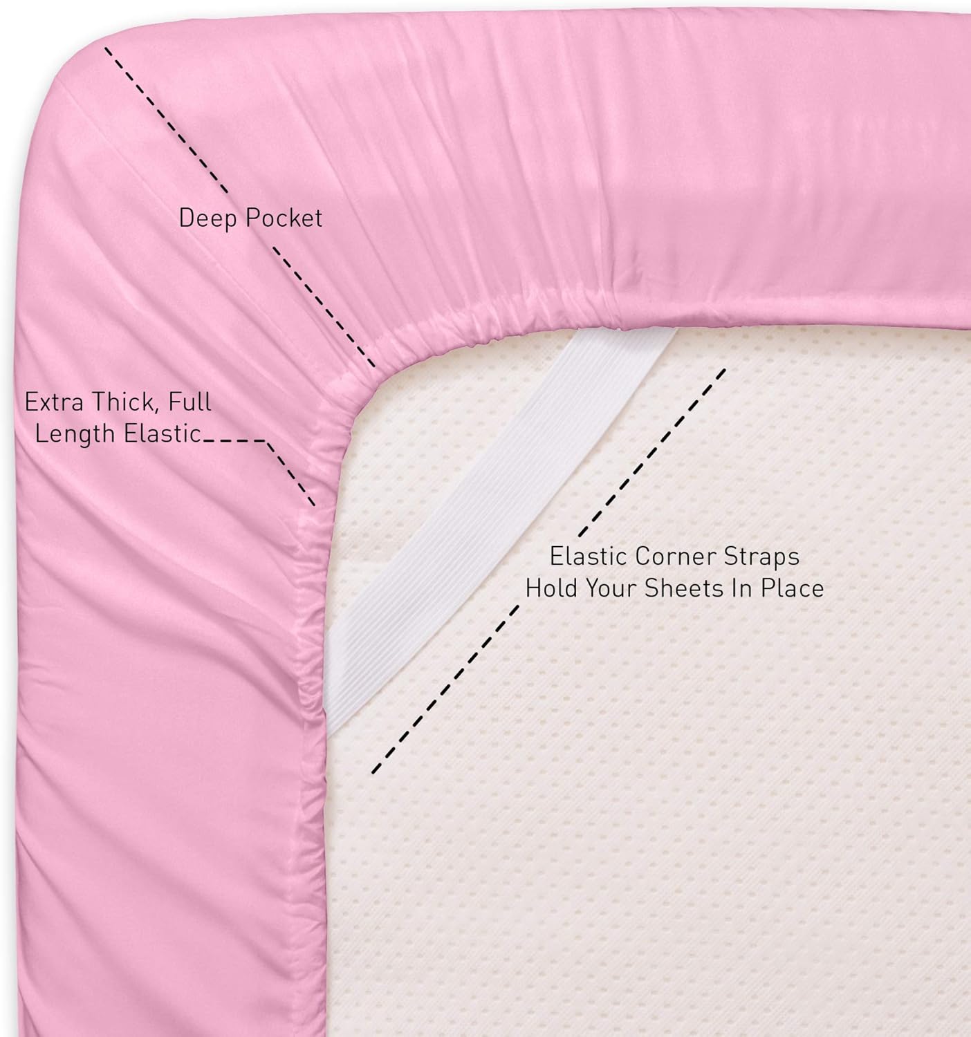 Sweet Home Collection Queen Sheets Pink - 6 Piece 1500 Supreme Collection Fine Brushed Microfiber Deep Pocket Queen Sheet Set Bedding - 2 Extra Pillow Cases, Great Value, Queen, Pink (Pack of 1)