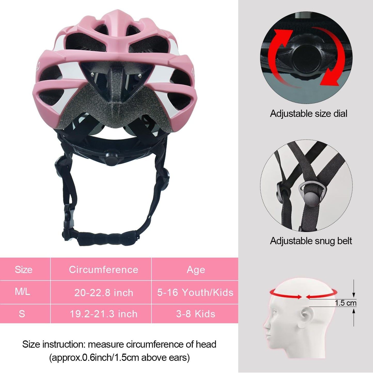 AIDY-PRO Kids Bike Helmet Boys Bike Helmet with Goggles, Adjustable Youth Bikes Helmets, Bicycle Cycling Roller Skating Skateboard Helmet for Boys Girls