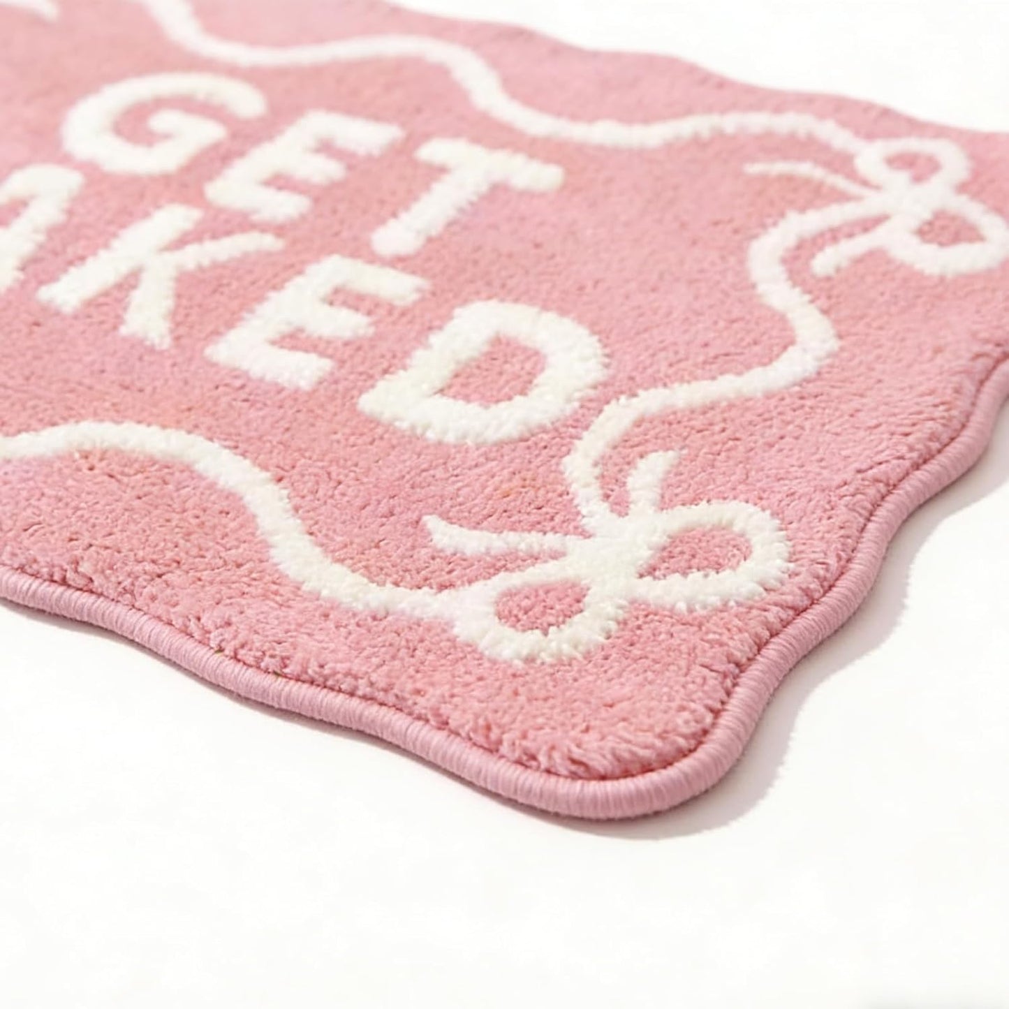 Bathroom Rug Cute Bath Mat 19.6“ x 31.4” Pink Bow Bath Rugs for Bathroom Floor Shower Rug Small Home Decor and Accessories Small Non Slip Mats