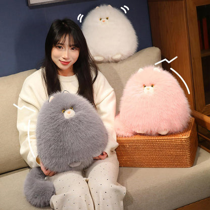 PEACH CAT Fat Cat Stuffed Animal 11.8" Big Kitten Plushies Cute Plush Toys Birthday Gifts for Kids Pink