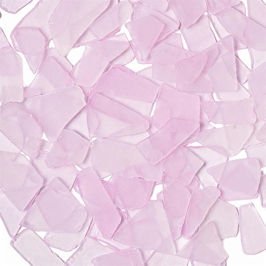 Versatile Sea Glass for Crafts - 16oz Pink Frosted Dyed Seaglass Pieces for DIY, Vase Filler, Art Craft Supplies, Beach Wedding, Home Decor
