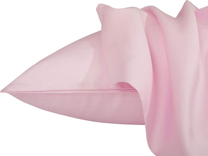 NTBAY Egyptian Cotton Queen Pillowcases - Set of 2, 500 Thread Count Cotton Pillowcases - Soft and Breathable Envelope Closure Pillow Cases - 20x30 Pillow Covers for Bed, Pink