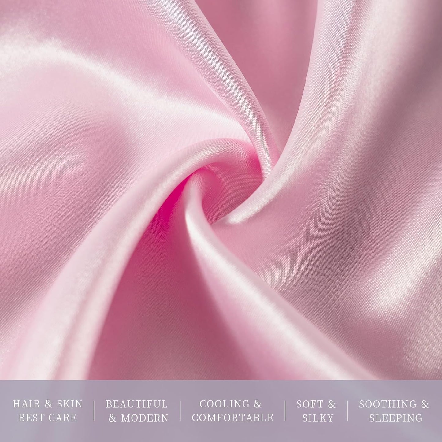 Satin Pillowcases Standard Set of 2 - Silk Soft Pillow Cases for Hair and Skin 20x26 inches, Pink Satin Pillow Covers 2 Pack with Envelope Closure for Home,School, Hotel