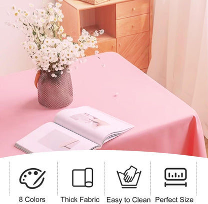 4 Pack Rectangle Tablecloth 60x102 Inch Pink Washable Polyester Table Cover for Wedding Dining Table Buffet Parties Banquet Decoration（Pink）