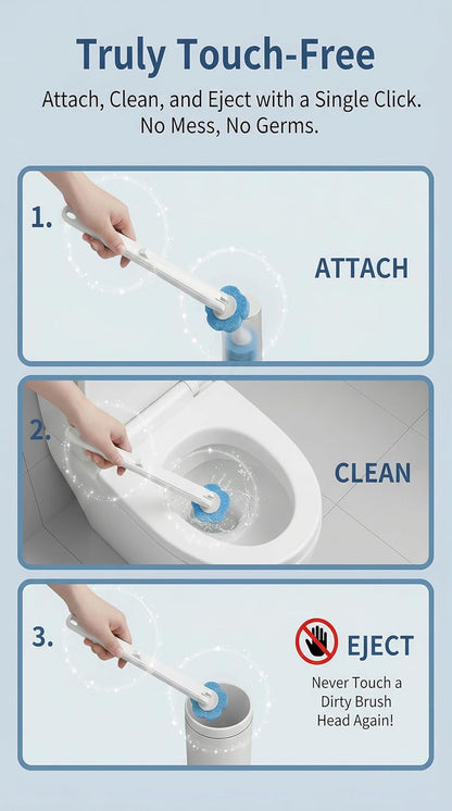 Disposable Toilet Brush for Bathroom Cleaning, Toilet Brush and Holder Set, Deep Cleaning Toilet Bowl Cleaner with Replaceable Heads, Hygienic Storage Design (Pink – 24 Refills Flip-Open Toilet Brush)