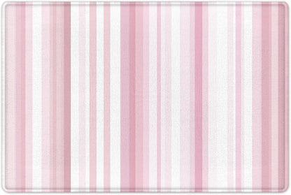 LB Aesthetic Pink Stripe Shower Curtain Sets with Rugs Abstract Geometric Pink and White Vertical Striped Fabric Shower Curtain with Hooks Modern Bathroom Curtains Shower Set, 70x70 inches