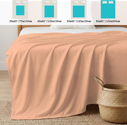 Peach Pink Watercolor Cooling Blanket for Hot Sleepers Night Sweats,Summer Blankets Solid Color Lightweight Breathable Cool Throw Blanket for Bed Couch Sofa,30"x40"