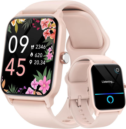 Fitpolo Smart Watch for Women Android & iPhone, Alexa Built-in [1.8" HD Screen] IP68 Waterproof Fitness Watch with Bluetooth Call (Answer/Make), Heart Rate/Sleep/SpO2 Monitor, 105 Sports Trackers