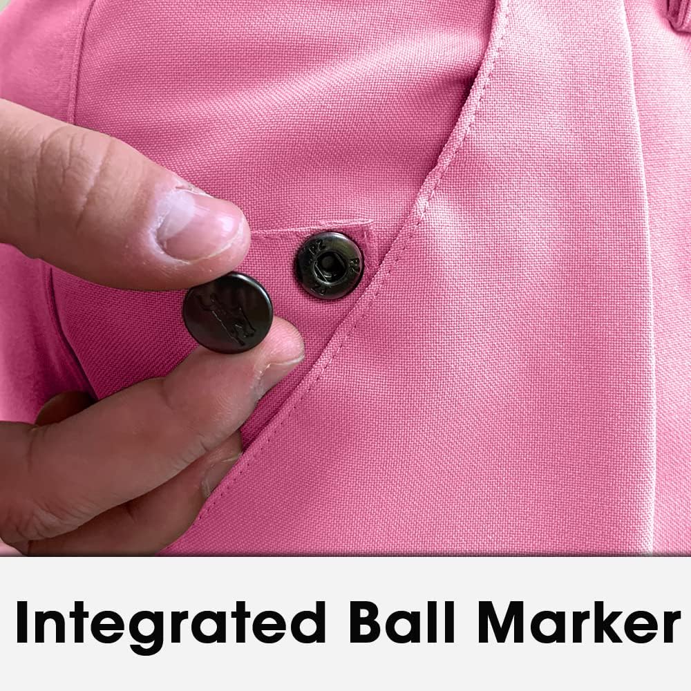 Golf Knickers Pink Microfiber (Plus Fours) for Men