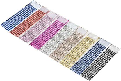 Efavormart 10 Pack Pink Diamond Rhinestone Napkin Ring with Self Adhesive Strip for Wedding Banquet Party