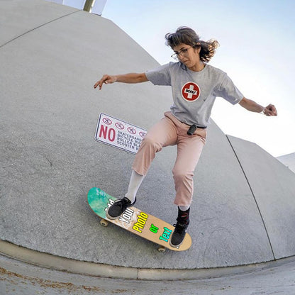 Personalized Skateboard Grip Tape with Photo, Custom Name Image Logo Waterproof Skateboard Stickers Non-Slip 9x33 Inch Customized Gifts for Men Women, HotPink