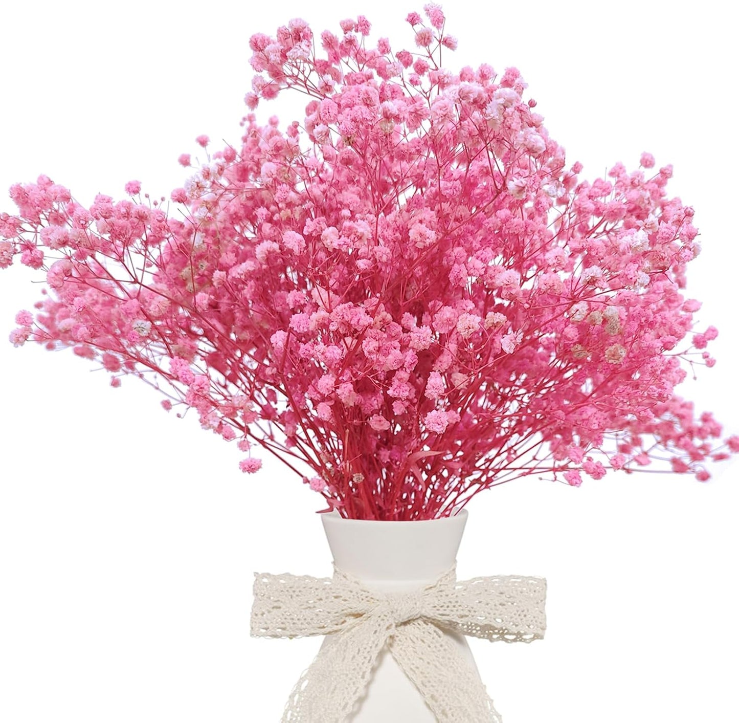 Dried Babys Breath Bulk Natural Dried Gypsophila Flowers Pink Babys Breath Stems for Home Decor, Weddings, Crafts