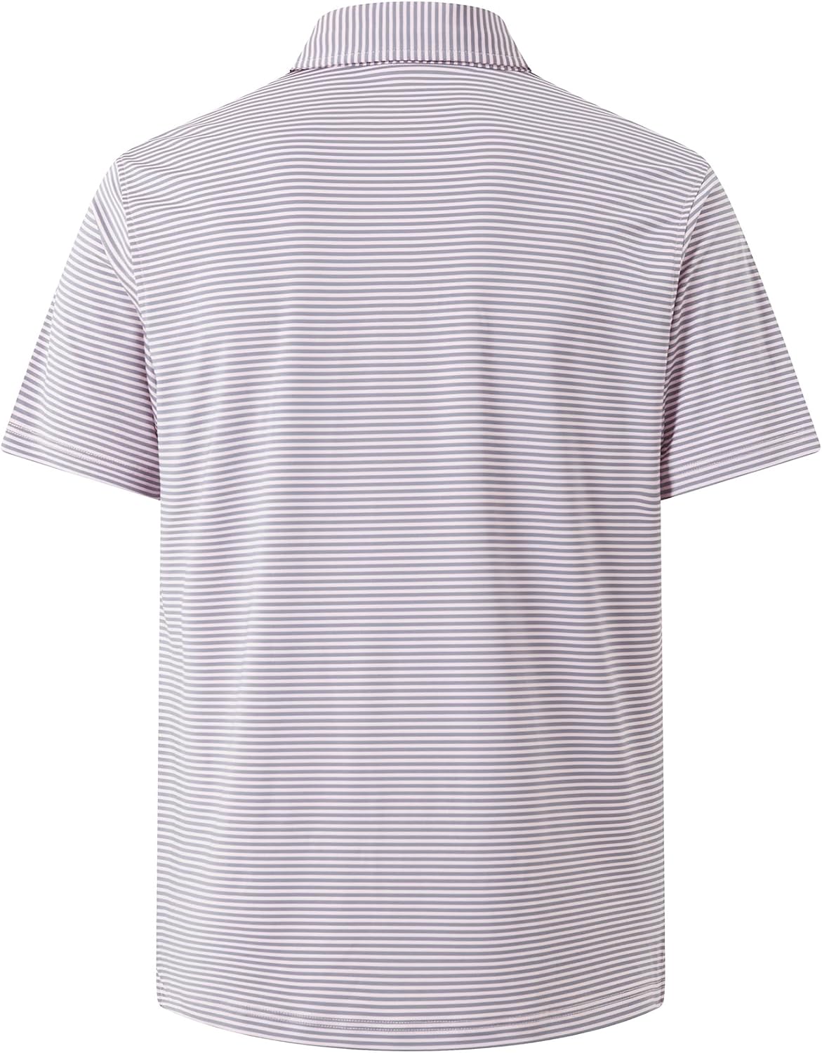 Men's Golf Polo Shirts - Moisture Wicking High Performance Short Sleeve Striped Collared Sports Casual Shirt