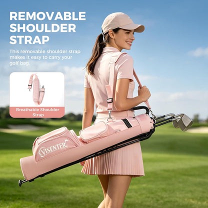 Golf Bags, Golf Stand Bag, Adjustable Shoulder Straps, Multiple Pockets
