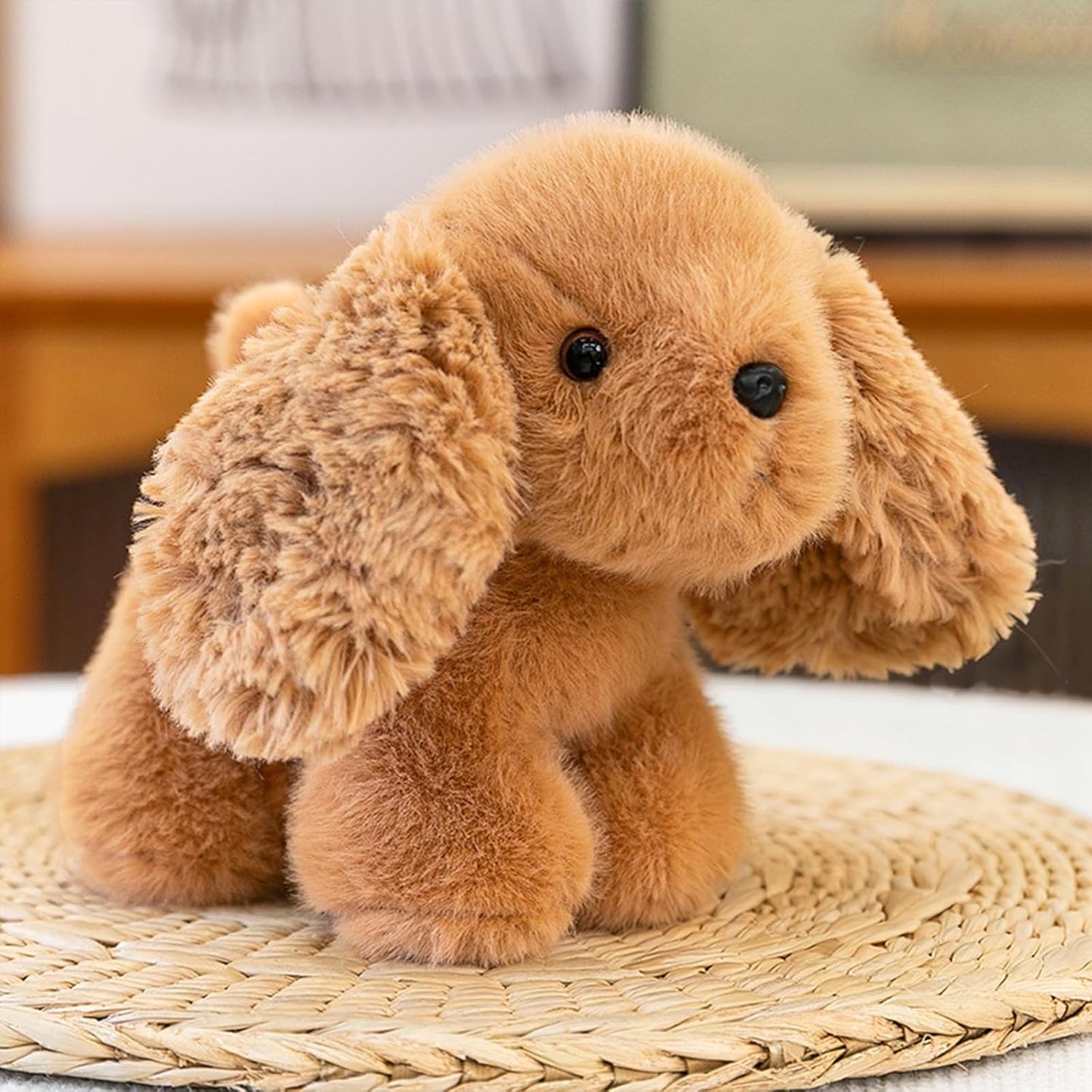 PEACH CAT Golden Retriever Dog Stuffed Animal Cute Puppy Plushies Small Plush Toys Gifts for Kids Brown