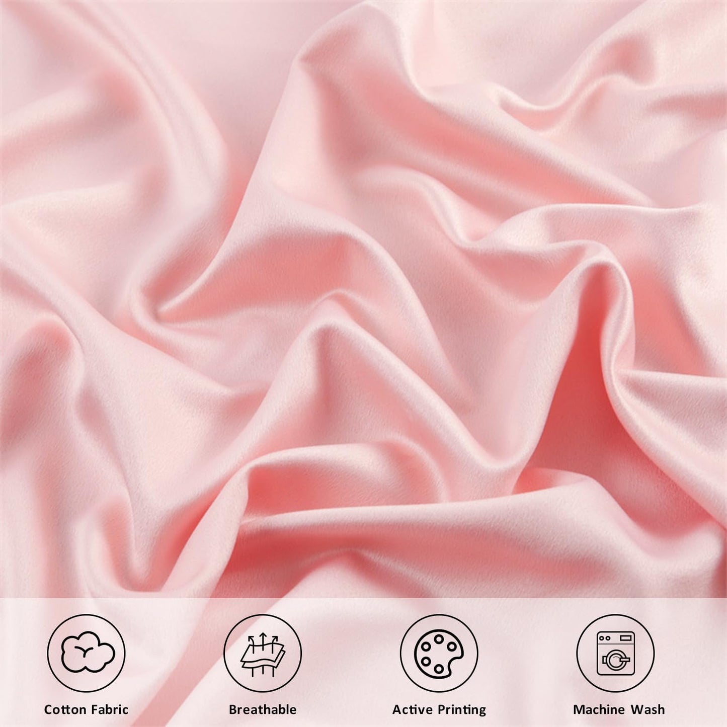 WINLIFE 100% Cotton Pillowcases Set of 2 Standard Size 20×26 inches, Pink | Soft and Breathable, Easy Wash, Envelope Closure