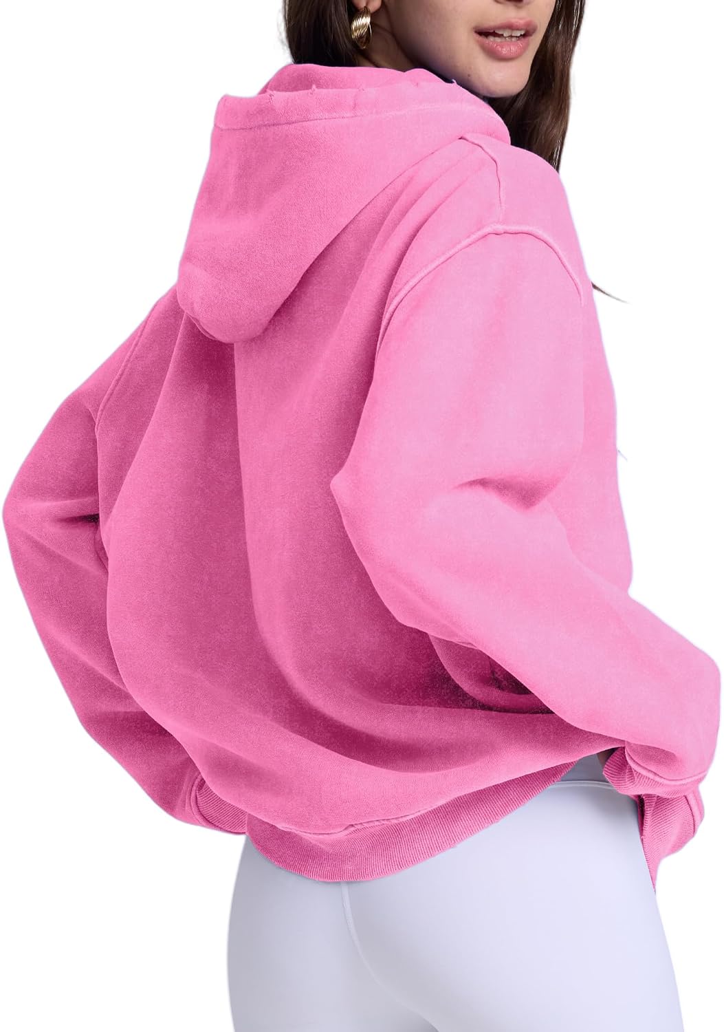 Dnzzs Womens Oversized Hoodie Acid Wash Hoodie Vintage Sweatshirt Heavyweight Fleece Cotton Streetwear Trendy Sweatshirts