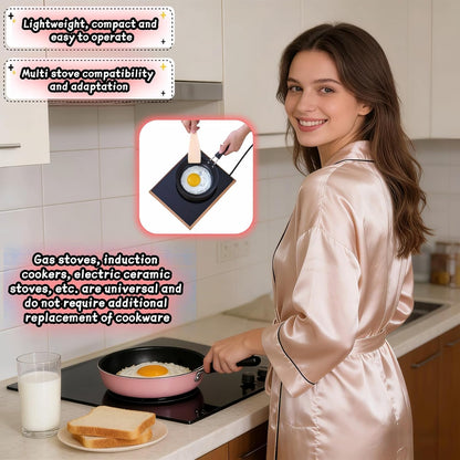 4.7 Inch Mini Non-Stick Skillet - 5-Layer Coating, Dishwasher Safe, Induction & Gas Compatible - Perfect for Camping, RV, Omelets, Pancakes & Healthy Cooking (Pink)