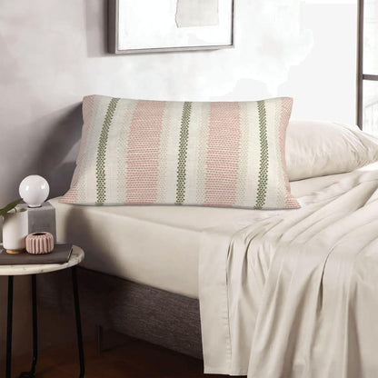Boho Pillow Covers 12x20 Set of 2 Sage Green Pink Stripe Polka Dot Throw Pillow Covers Outdoor Decoration Modern Abstract Decorative Pillowcase Farmhouse Linen Lumbar Cushion Case for Home Sofa