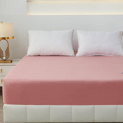 Bedding Full Fitted Sheet,Deep Pocket,Soft Microfiber,Shrinkage and Fade Resistant,Easy Care,1 Fitted Sheet Only,Blush