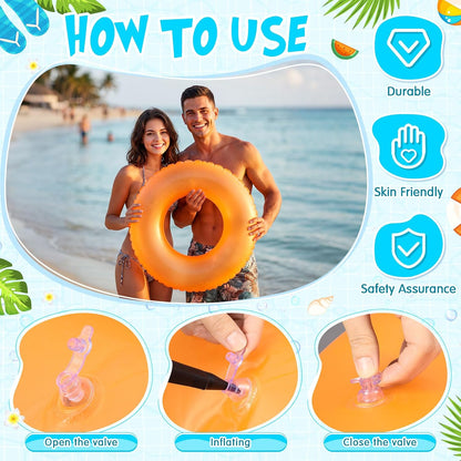 6 Pcs Inflatable Pool Floats Adult Inflatable Swimming Rings Bulk Pool Floats Inner Tubes Raft for Beach, Summer, Holiday, Bachelorette Party Decorations