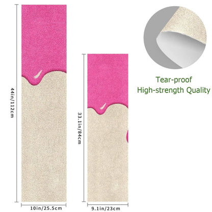 skateboard with grip tape anti slip fusion scooter grip tape Drip Style Pink Beige