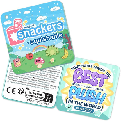 Squishable - Snugglemi Snackers Peach - Comfort Food Collection - 6.5 in - Soft Toy Collectible Stuffed Animal - Beans