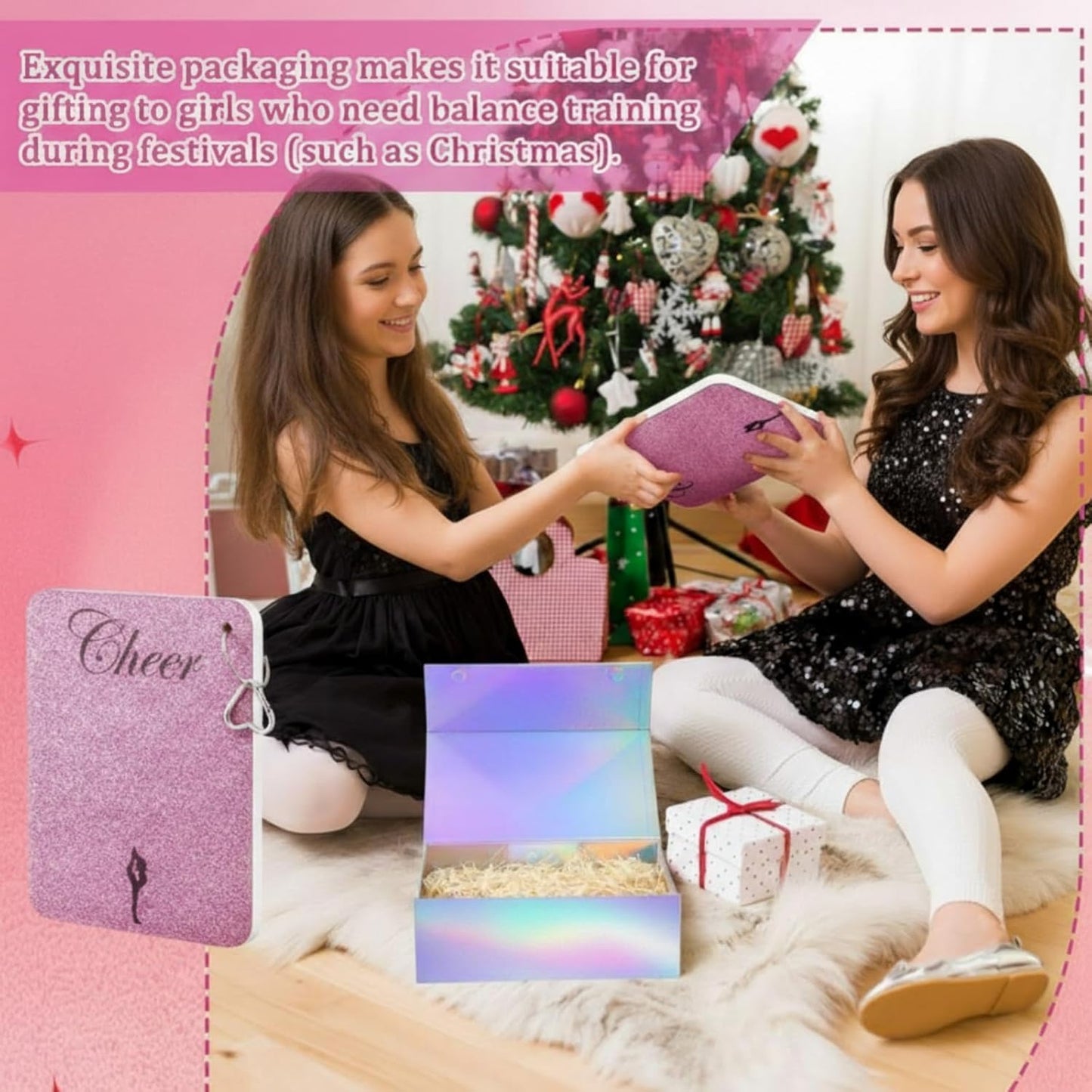 Seenelling Flyer Cheer Stand for Cheerleader Balance and Flexibility Core Strength Training Boards for Standing Practice, Cheer Balance Trainer Equipment