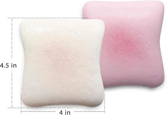 Bread Butter Squishy,Slow Rising Squishy，Stress Balls，Stress Relief & Fidget for ADHD，Party Favor Gift (Pink and White)