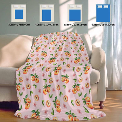 Summer Cooling Blanket for Hot Sleepers & Night Sweats, Fruit Peaches Pink Summer Blanket Breathable Lightweight Throw Blanket Thin Cooling Comforter (30" x 40")