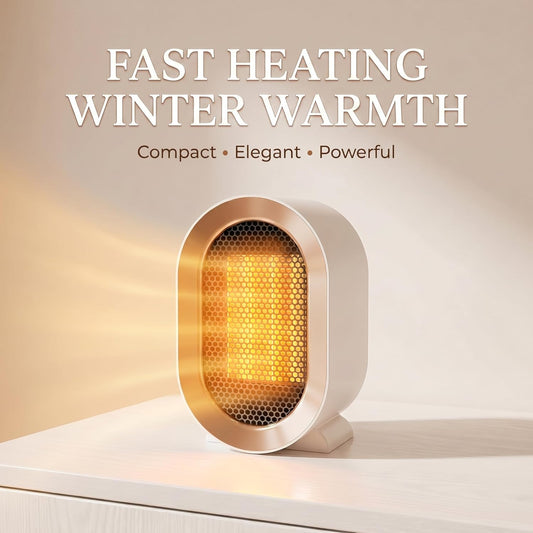 Indoor Electric Portable Space Heater, 1200W Personal Desk Heater, Fast Quiet Heating Ceramic with Thermostat for Small Room,Bedroom and Office Use (Pink)