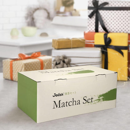 Joiish Matcha Whisk Set, Matcha Kit 10-Pcs, Bamboo Whisk and Bowl with Spout & Measuring Spoon & Cup, Japanese Matcha Tea Making Tools, Light Pink
