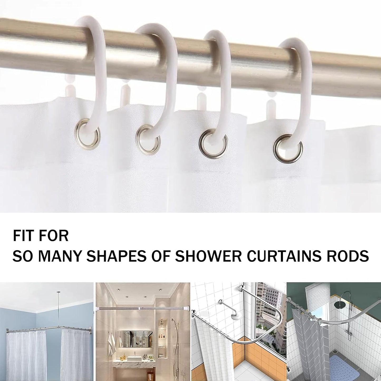 Spring Flowers Shower Curtains Pink Cherry Blossom Shower Curtain Set Japanese Sakura Floral Decorative Bath Curtain for Bathroom Decor Waterproof Polyester with Hooks, 72x72in