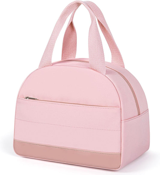 Lunch Box Lunch Bag for Women Men, Leakproof, Insulated Lunch Box Tote with Large Capacity, Lunch Container for Work/Office (M-Pink)