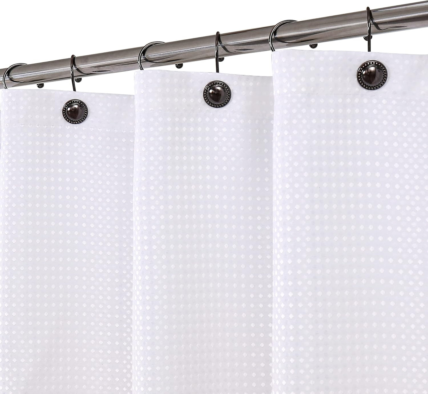 WEST LAKE Pink Waffle Shower Curtain Ombre Decorative Water Resistant No Hook Shower Curtain for Bathroom Hotel Spa with Grommet Machine Washable,Gradient White to Blush 70" Wx72 L
