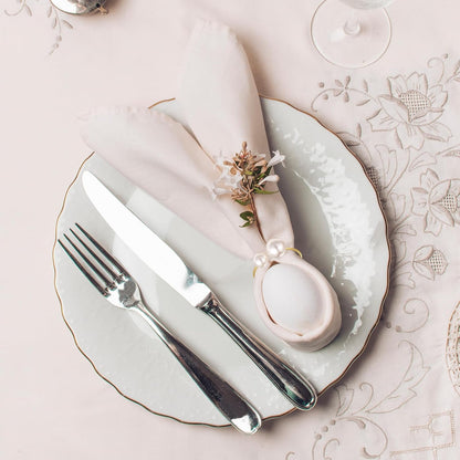 Set of 42 Pearl Napkin Rings, Gold Napkin Ring Holders with Faux Pearls Scratch-Resistant Serviette Ring Buckle for Wedding Christmas Holiday Party Dinning Table Setting Supplies