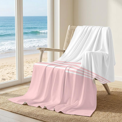 40"x60" Lap Cooling Blanket Pink White Stripes Ice Silk Lightweight Breathable Soft Summer Blanket for Hot Sleepers Couch Bed Sofa Camping Modern Geometry Minimalist