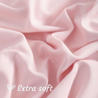 NTBAY Standard Pillow Cases Set of 2, 2 Pack Brushed Microfiber 20x26 Pillow Cases, Soft, Wrinkle, Fade, Stain Resistant Blush Pink Pillow Cases with Envelope Closure, 20x26 Inches, Blush Pink