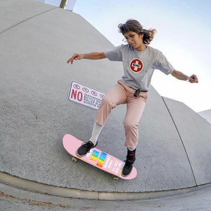 sophiehome Custom Personalized Customize Image/Logo Skateboard Sticker Upload Your Logo or Image Design Pink