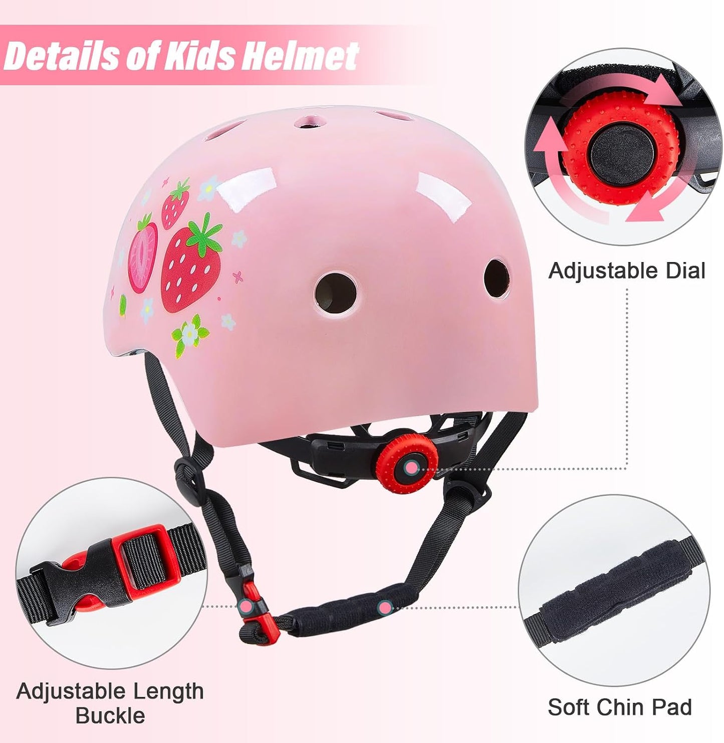 Toddler Helmet, Bienbee Kids Bike Helmet Skateboard Helmets for Bicycle Balance Bike Scooter for Girls Boys Kids Age 3-5-8-14 Years