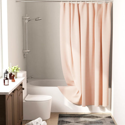 Encasa XO Luxury Jacquard Shower Curtain ZZ Peach 72x72 in | Rustproof, Wrinkle-Free, Water-Repellent & Machine Washable | Elegant Heavy Fabric for Bathroom Decor & Bathtub Use