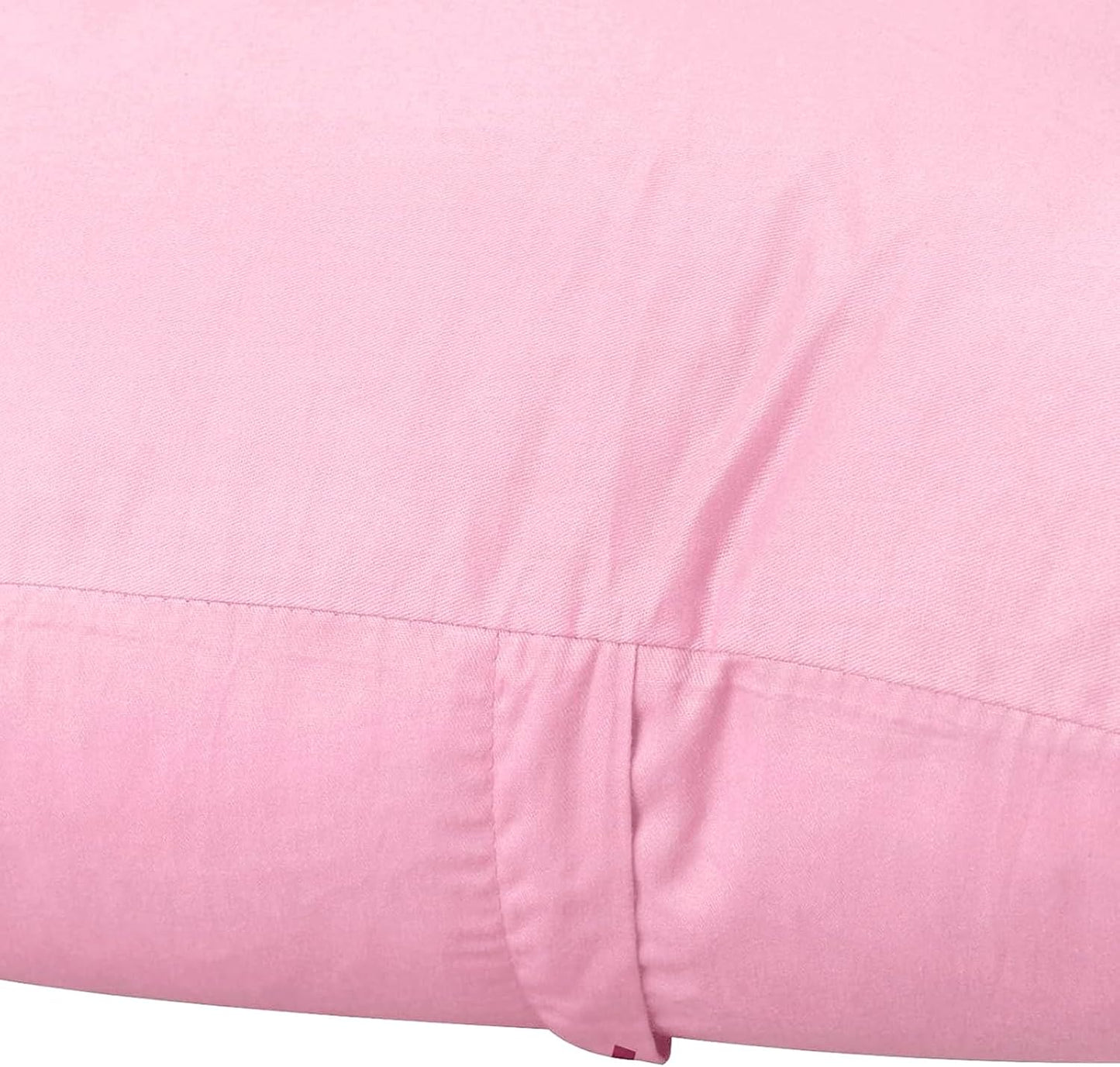Thmyo 4-Pack 100% Cotton Comfortable Solid Decorative Throw Pillow Case Square Cushion Cover Pillowcases Sublimation Blank DIY Pillow Covers for Sofa(Only Covers, No Pillows)(18x18 inch/45x45cm,Pink)