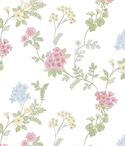 Orainege Pink Floral Peel and Stick Wallpaper Removable Self Adhesive Wall Paper 16.9inx118.1in Modern Wallpaper for Bedroom Bathroom Green Leaf Contact Paper for Cabinets