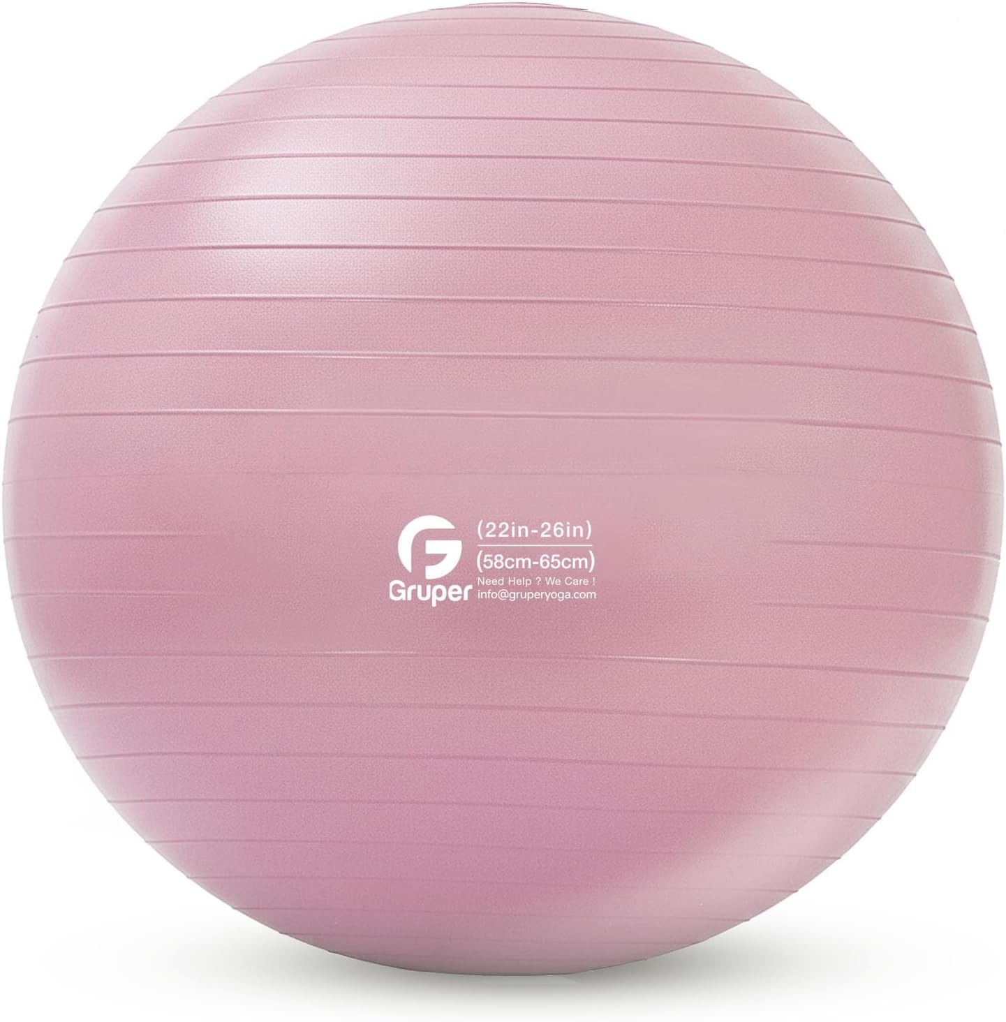 Gruper Exercise Ball, Extra Thick Yoga Ball for Working Out, Yoga & Pregnancy, 4 Sizes Anti-Burst Balance Ball with Foot Pump for Pilates, Physical Therapy & Fitness
