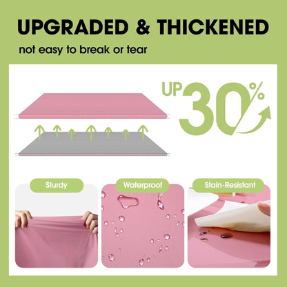 Pureegg Plastic Table Cloth Disposable 8 Pack, 54 x 108 Inch Table Cloths, Easter Party, Valentines, Mothers Day Decorations, Tablecloths, Rectangle, Pastel Plastic Cover, Leakproof & Sturdy, Pink