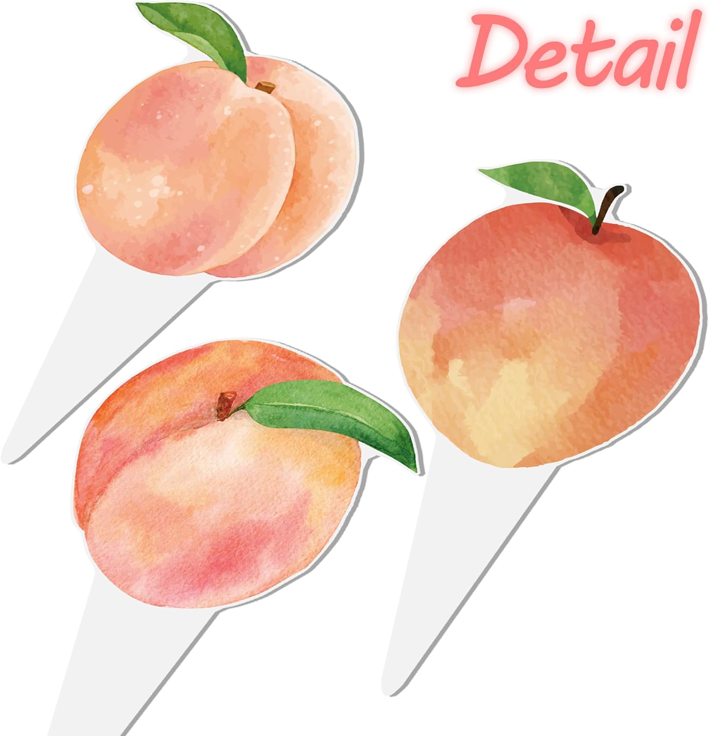 Peach Cupcake Toppers Birthday Party Decorations 48PCS Peach Cupcake Picks Sweet Peaches Fruits Cake Decor for One Sweet Summer Baby Shower Supplies